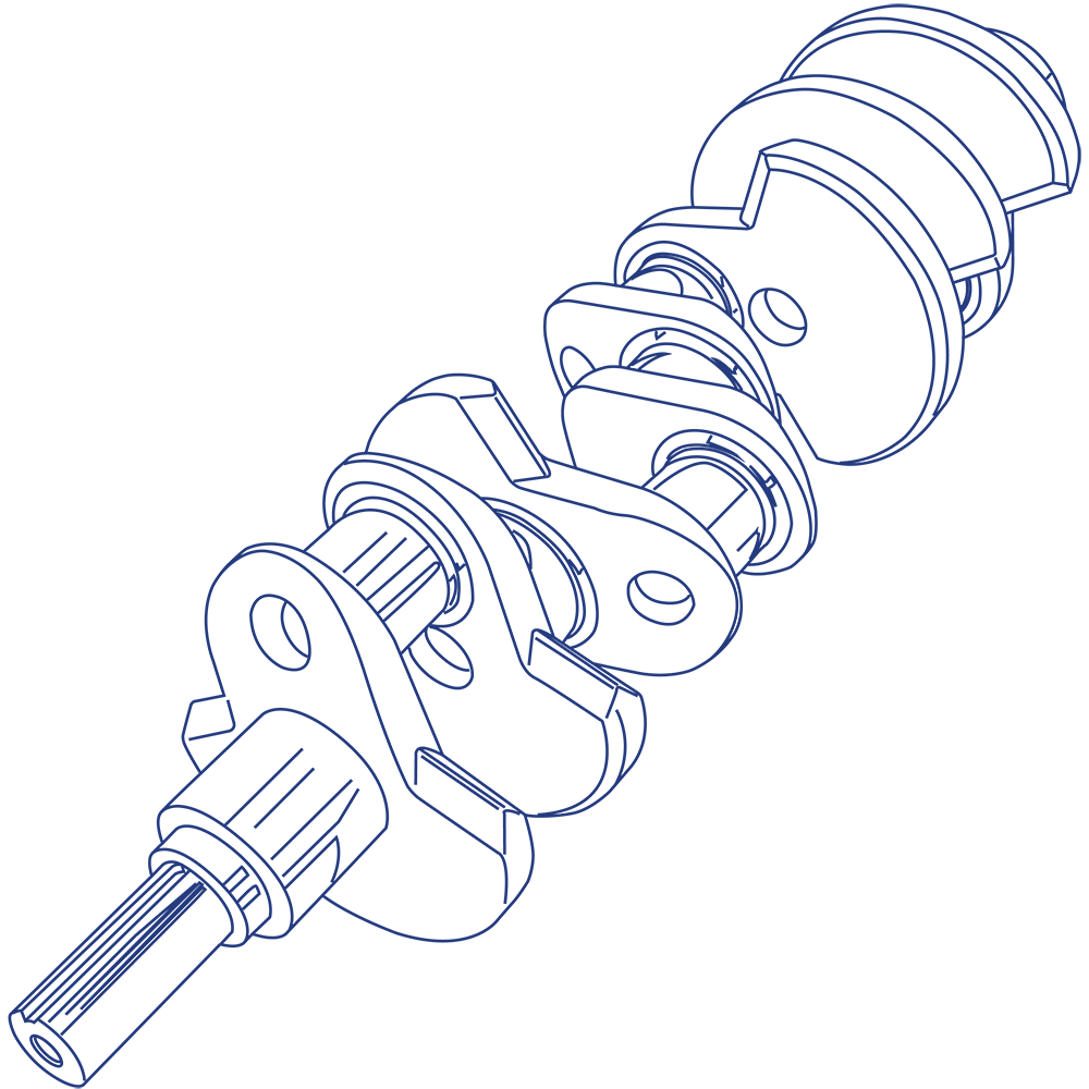 crankshaft line drawing