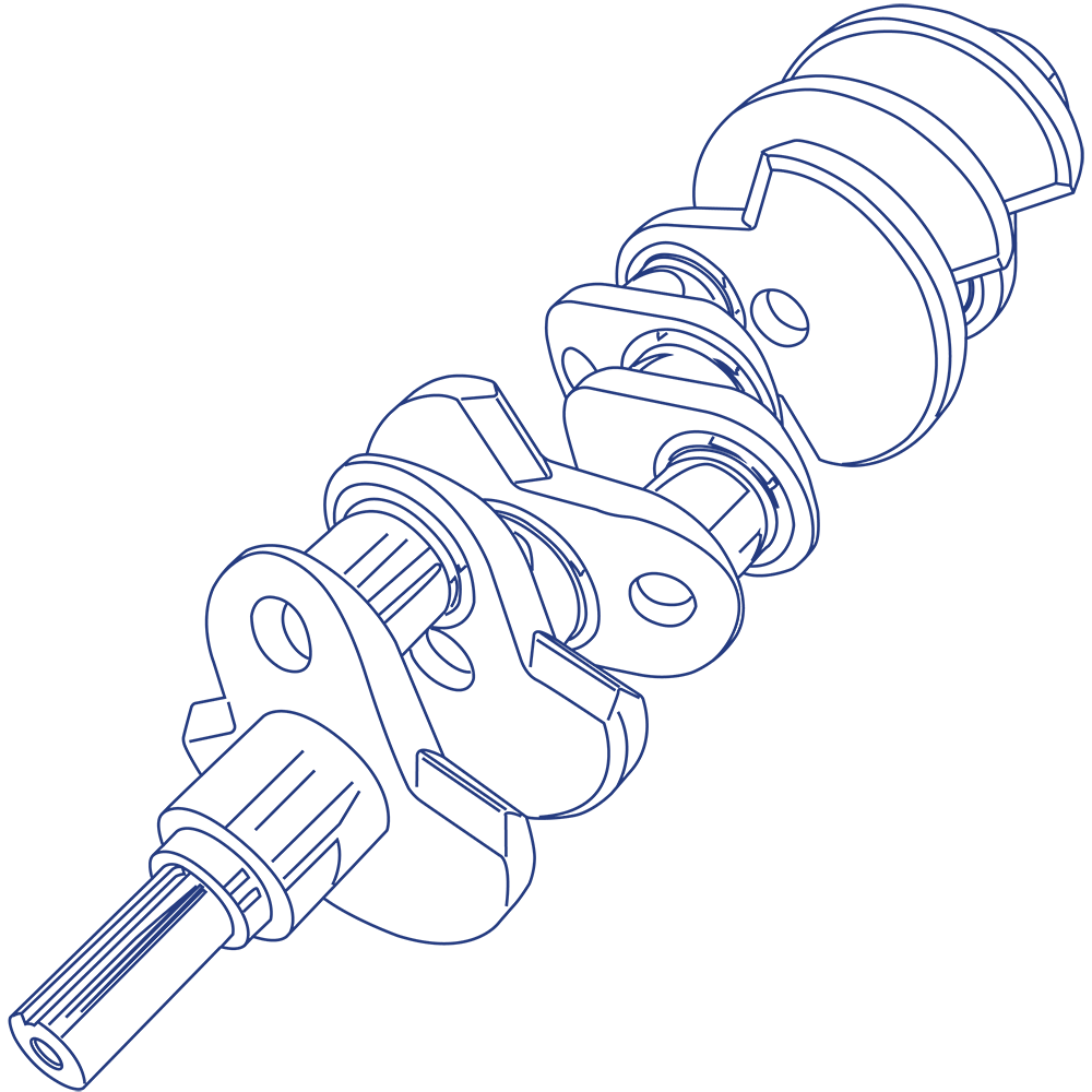 crankshaft line drawing
