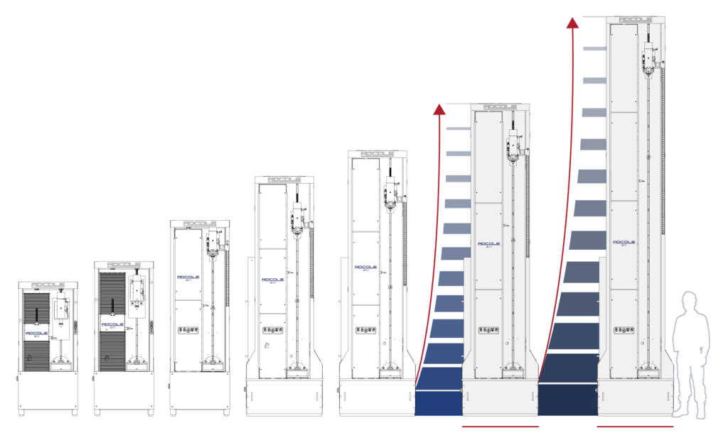 Expanded capacity shaft measuring machine