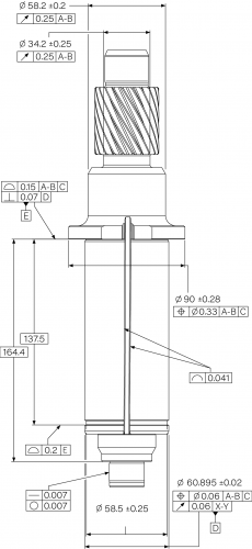ev shaft parameters drawing and measurement